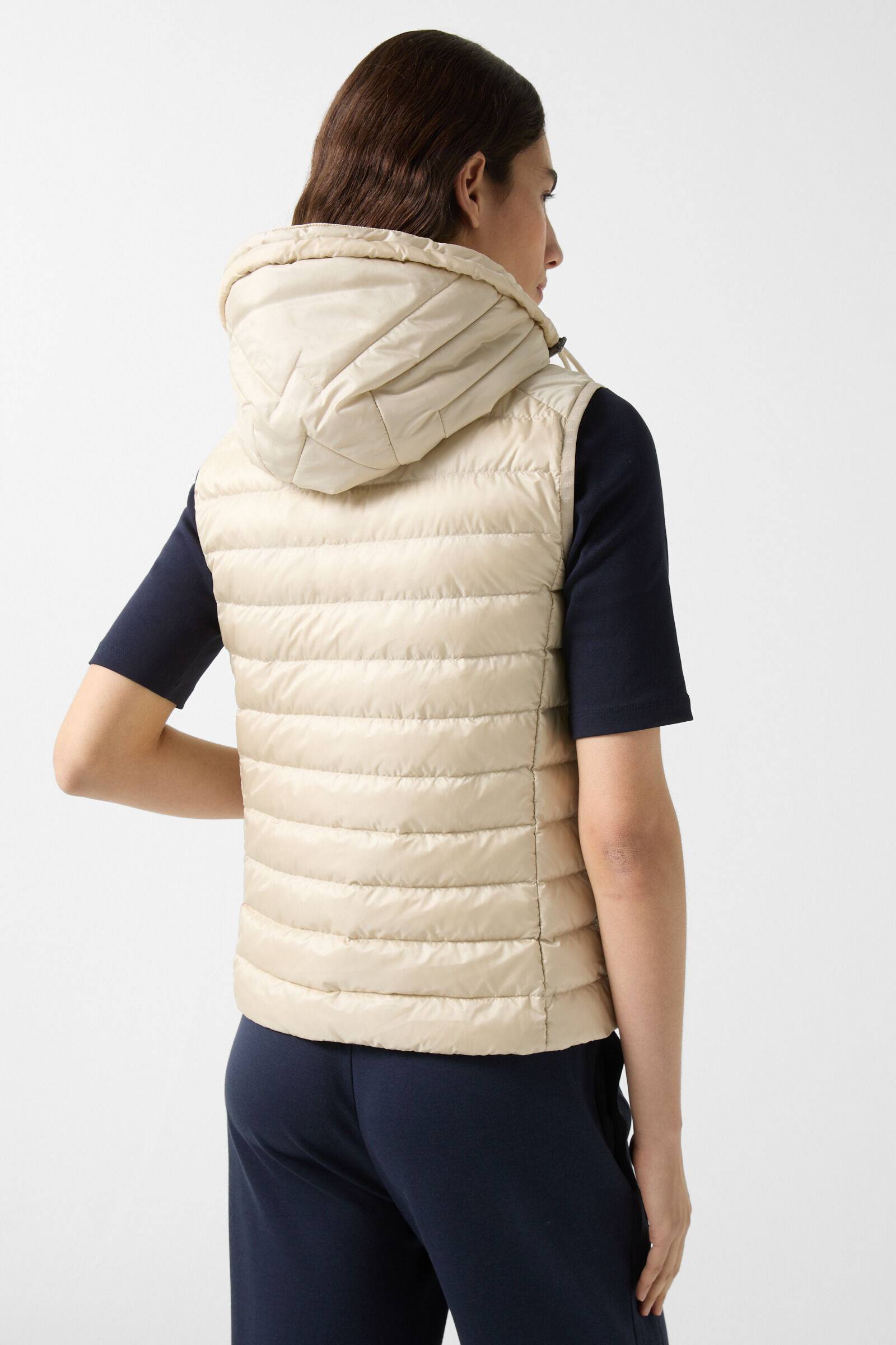 Florisa lightweight down vest in Sand - 3