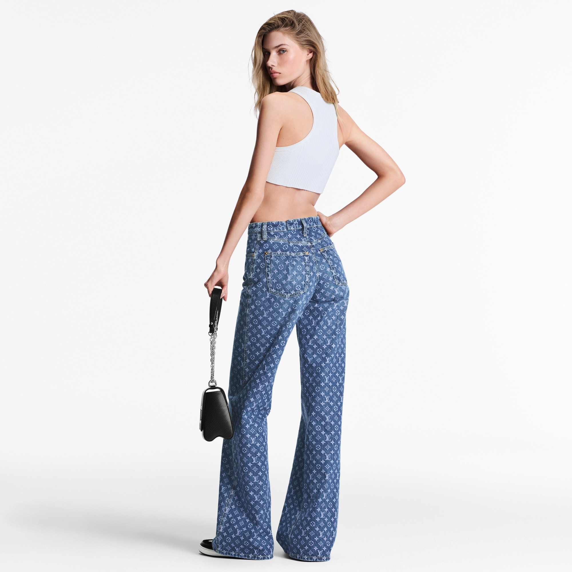 Monogram Flared Jeans - 3