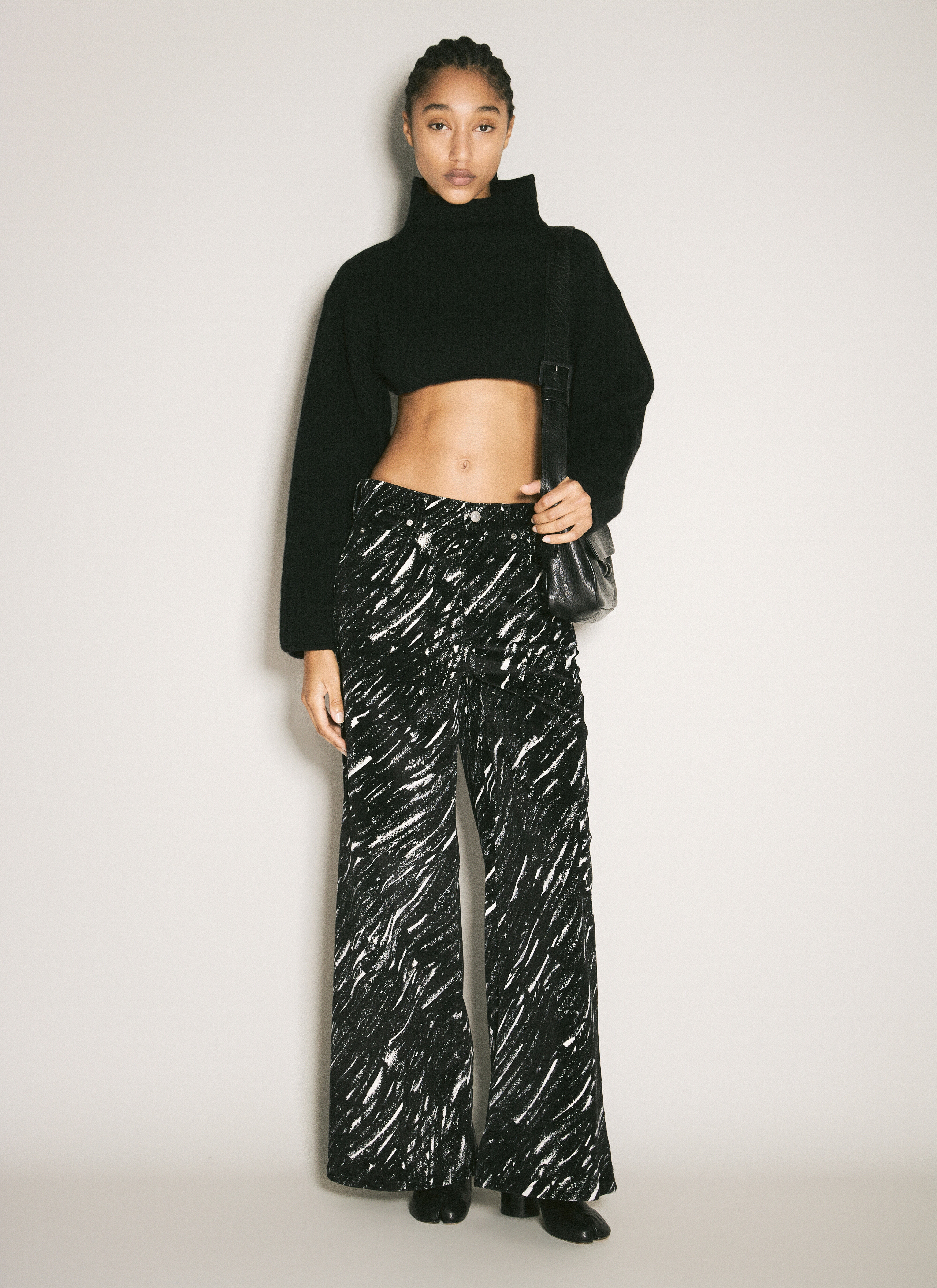 Turtleneck Cropped Sweater - 2