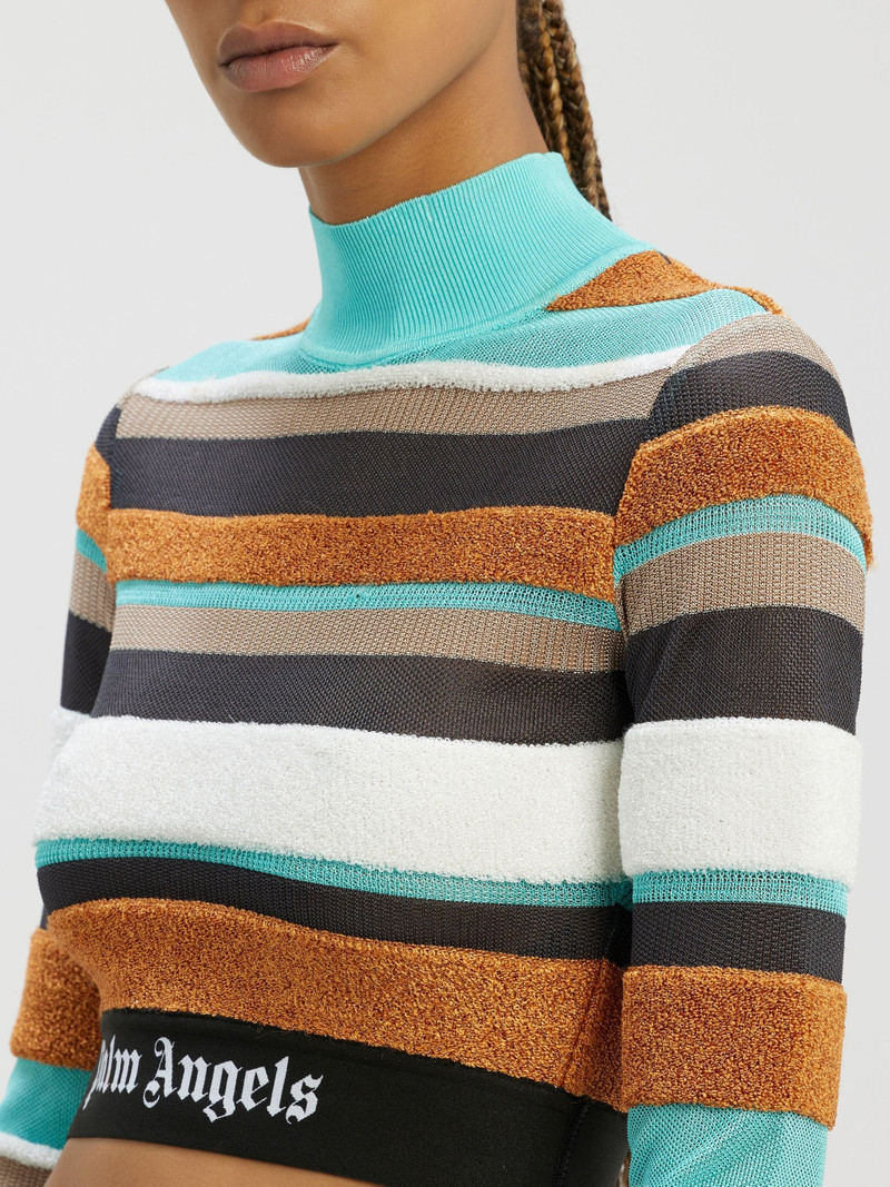 Lurex Stripes Knit Logo Top 6