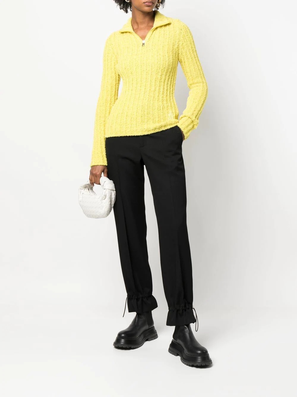 ribbed roll neck jumper - 2