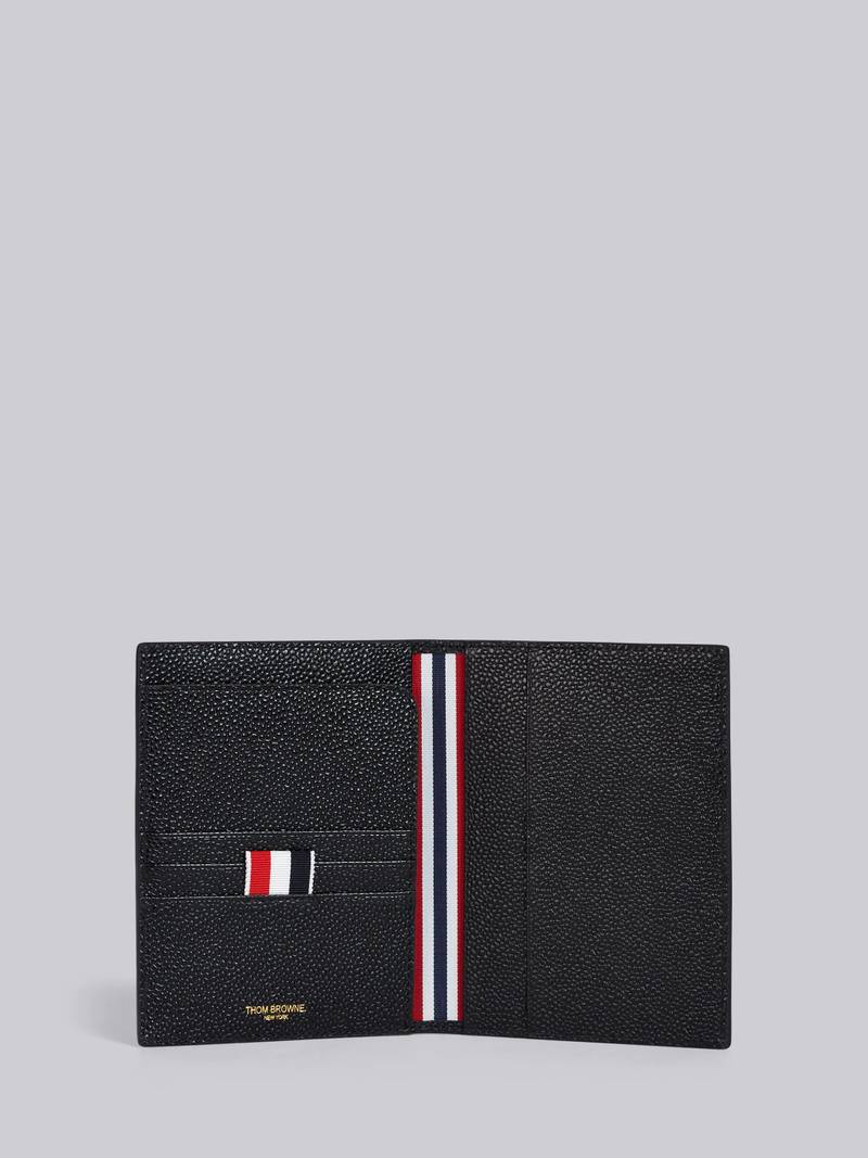 Diagonal Intarsia Stripe Passport Holder In Pebble Grain Leather 3