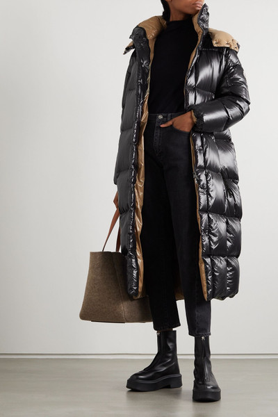 Moncler Parnaiba hooded quilted glossed-shell down coat outlook