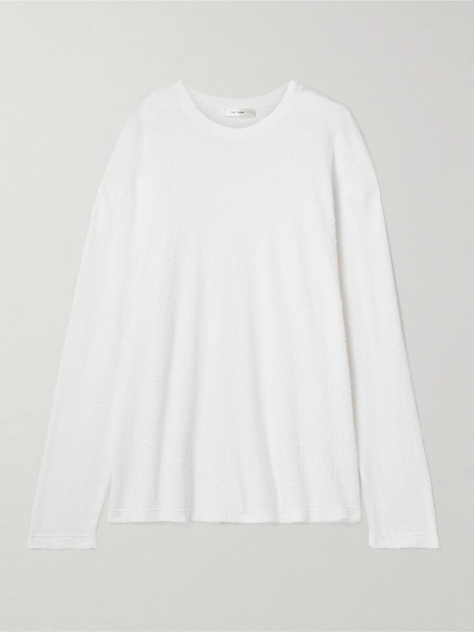 Kabira oversized brushed cotton-jersey T-shirt White - 1