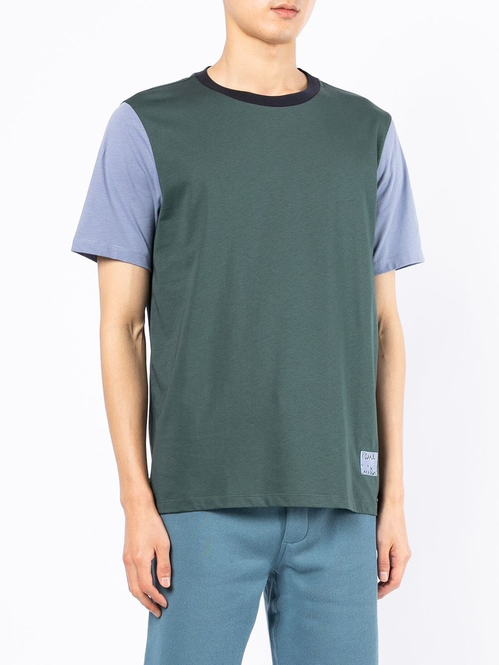 colour-block cotton T-shirt - 3