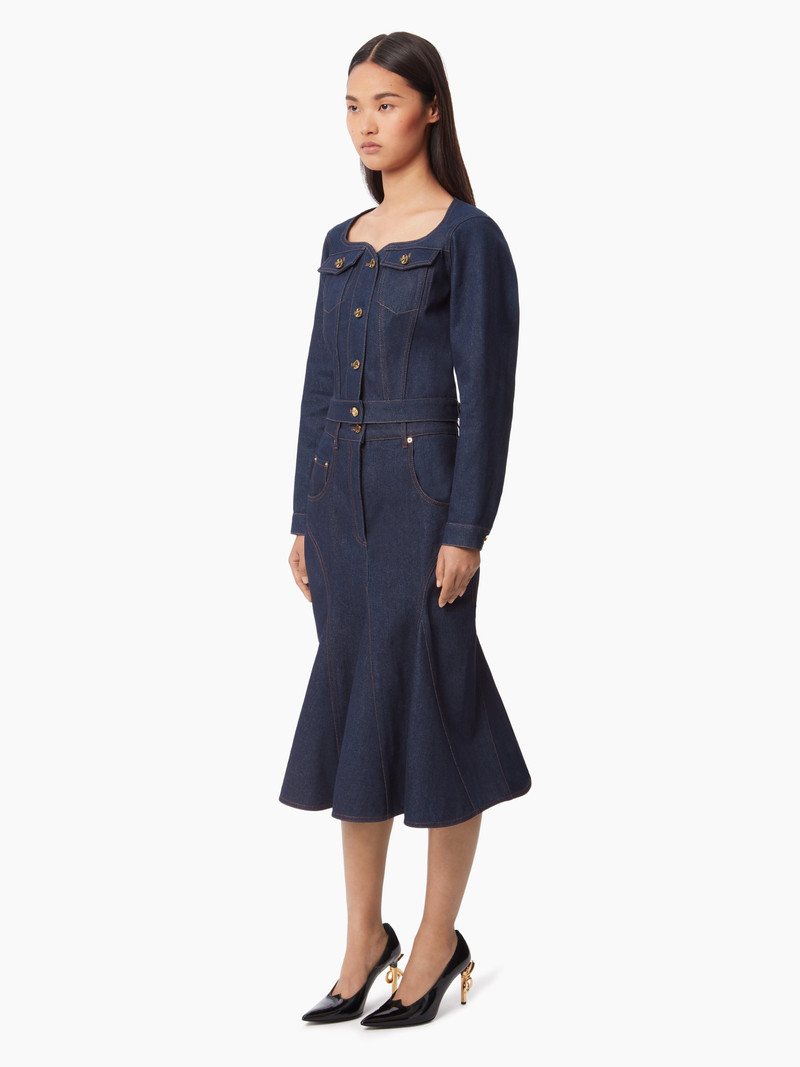 NINA RICCI DENIM MIDI SKIRT outlook