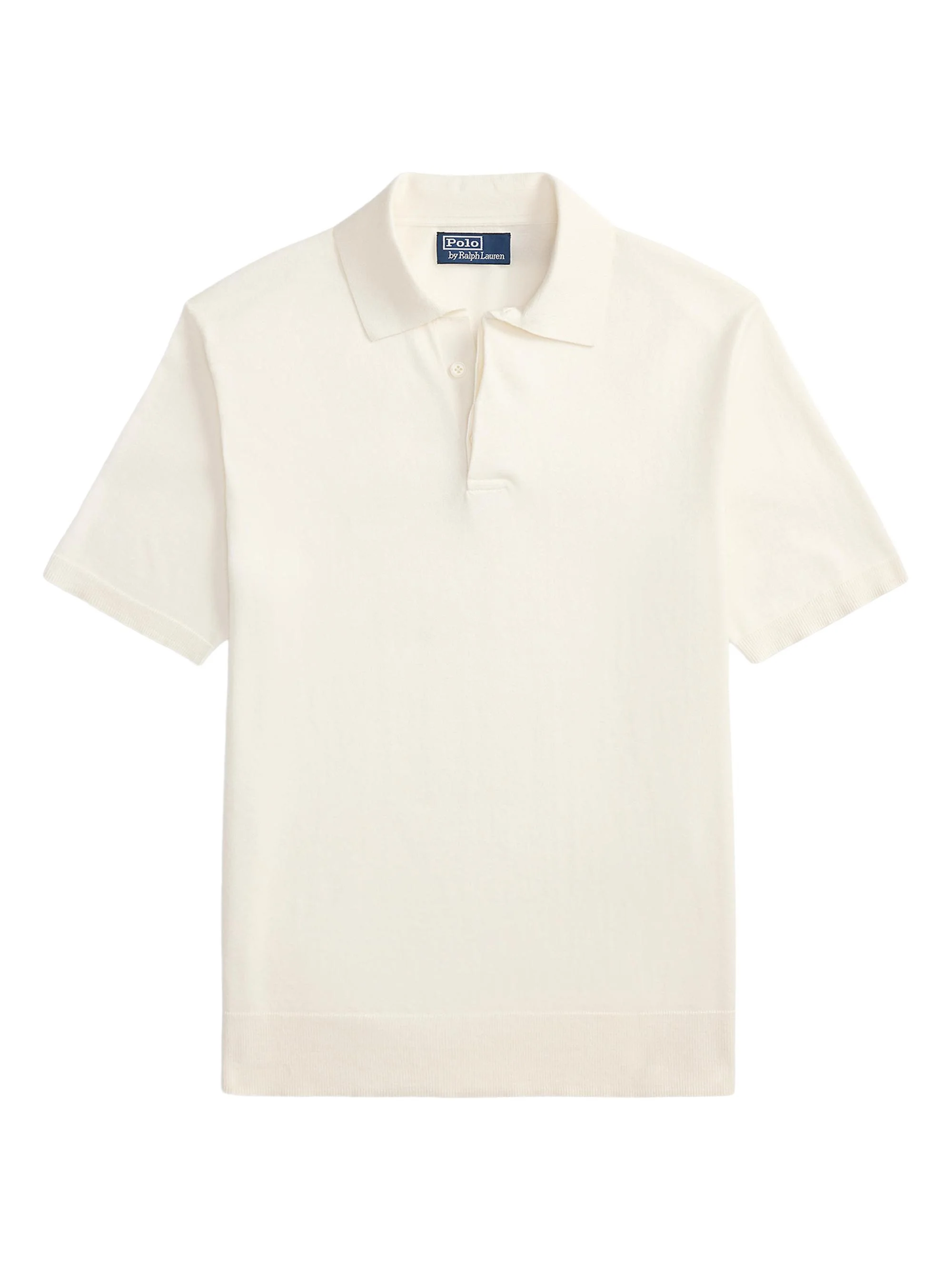 Men's Cutaway Collar Cotton Polo Shirt - Deckwash White - 1