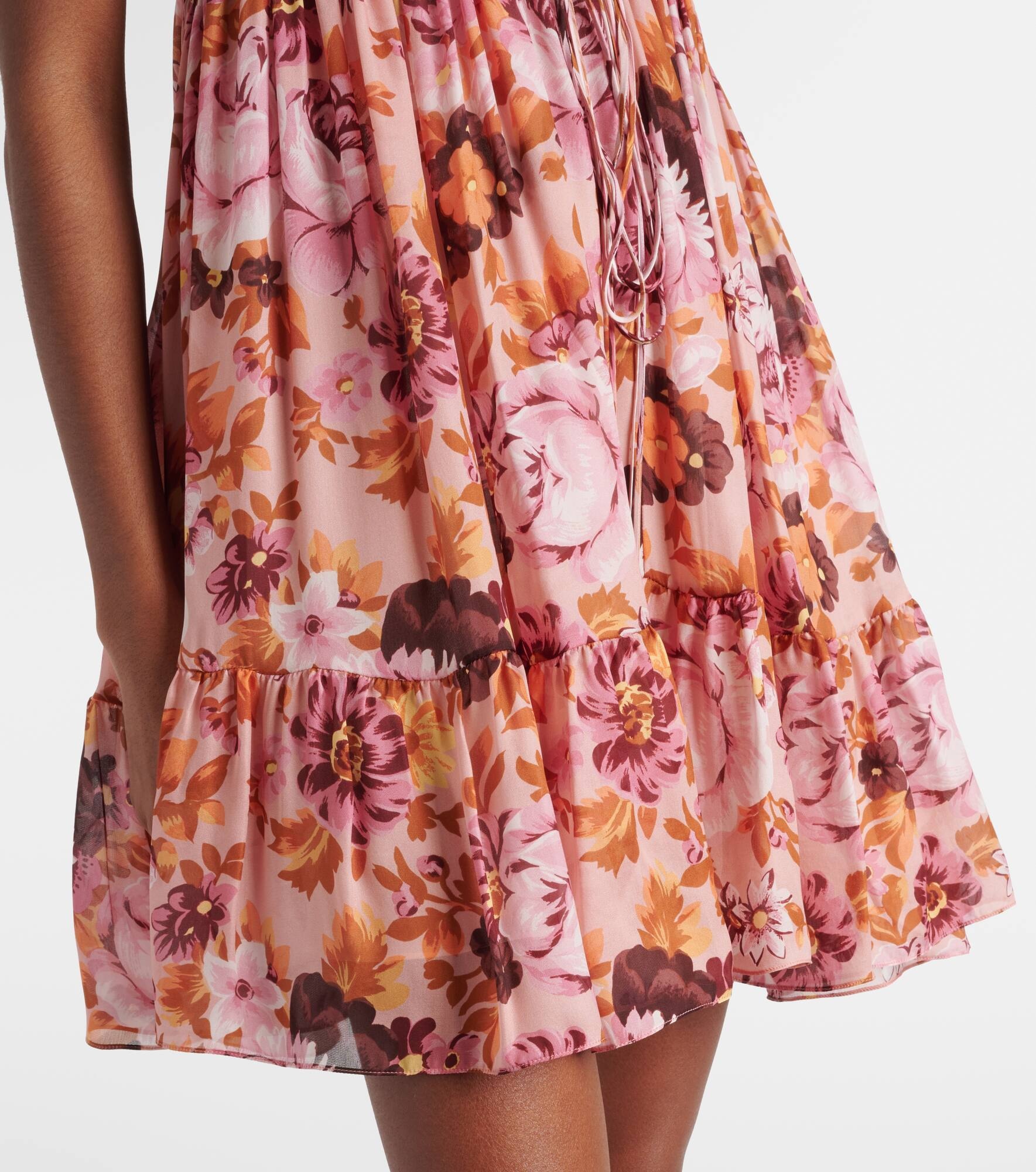 Floral silk minidress - 5