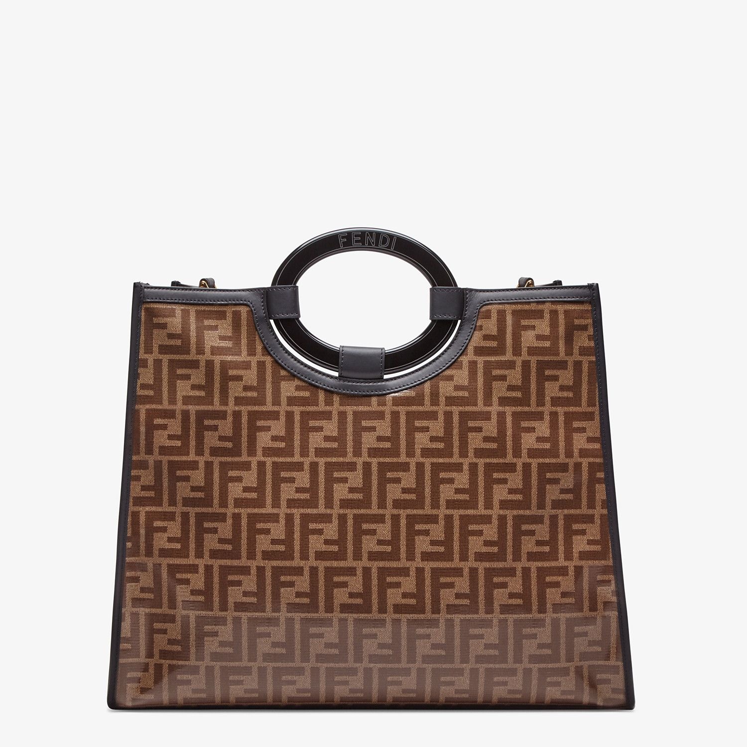 Shopper in brown fabric - 4