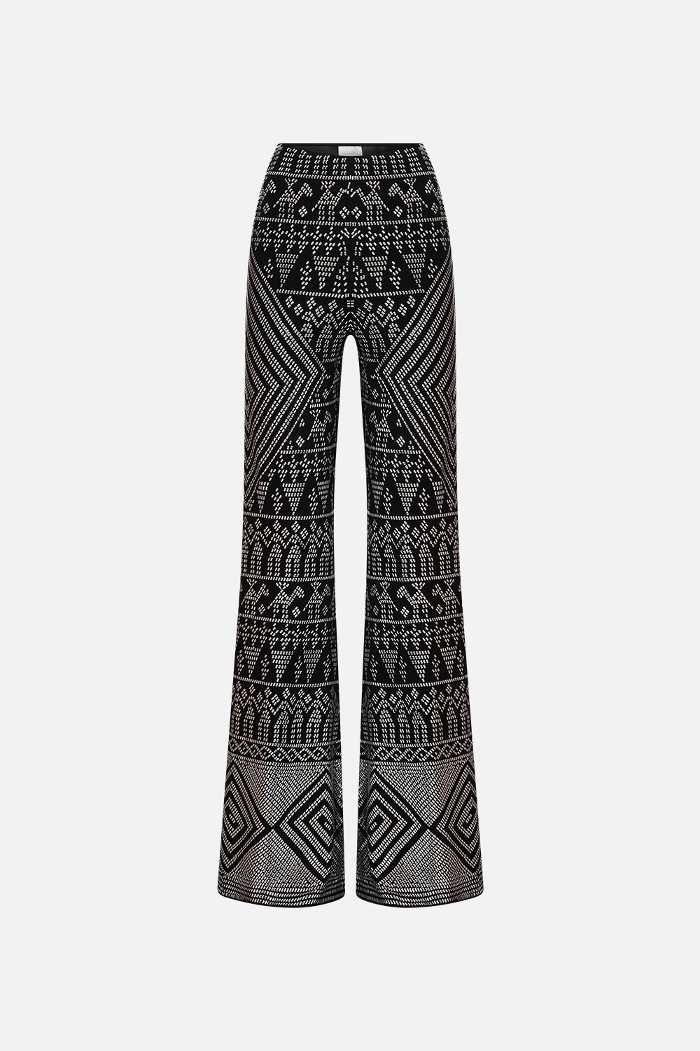 JERSEY FLARE PANT WITH ALL OVER HOTFIX - 1