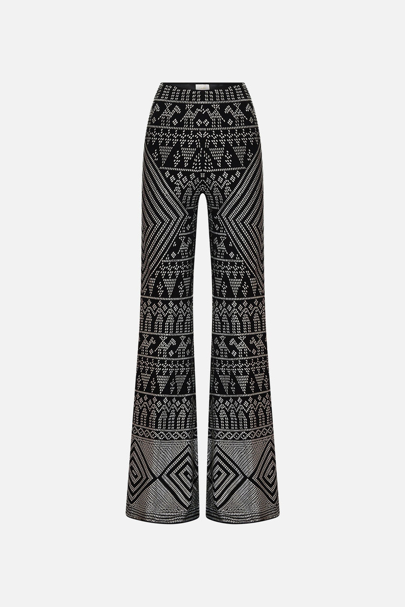 JERSEY FLARE PANT WITH ALL OVER HOTFIX 1