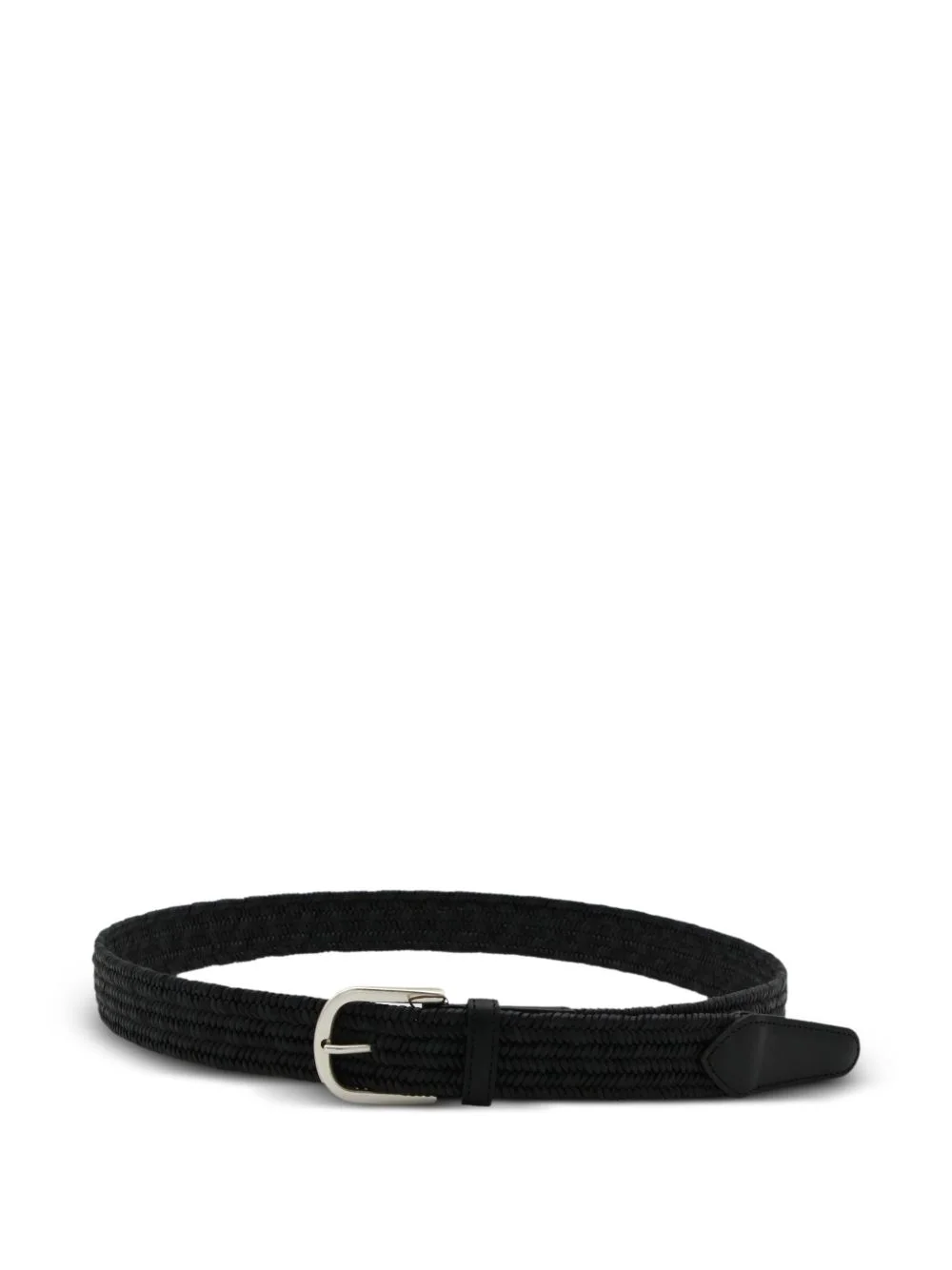woven leather belt - 1