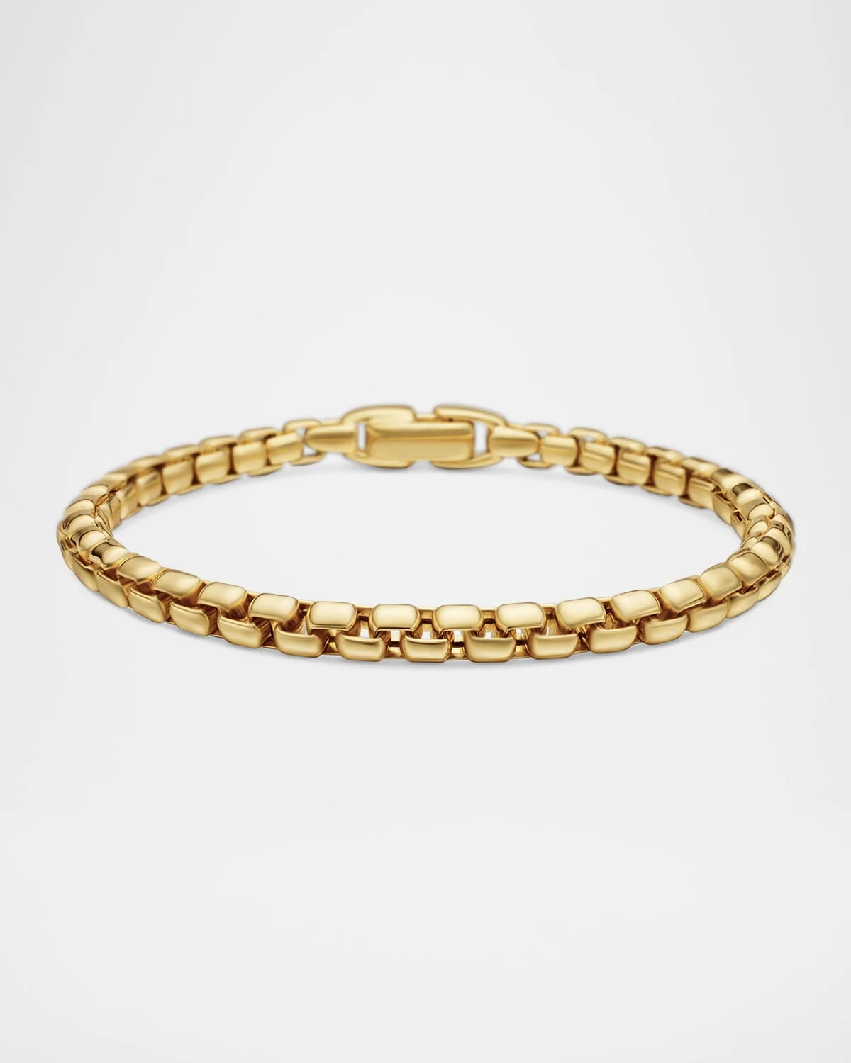 Men's Box Chain Bracelet in 18k Gold, 5mm - 1