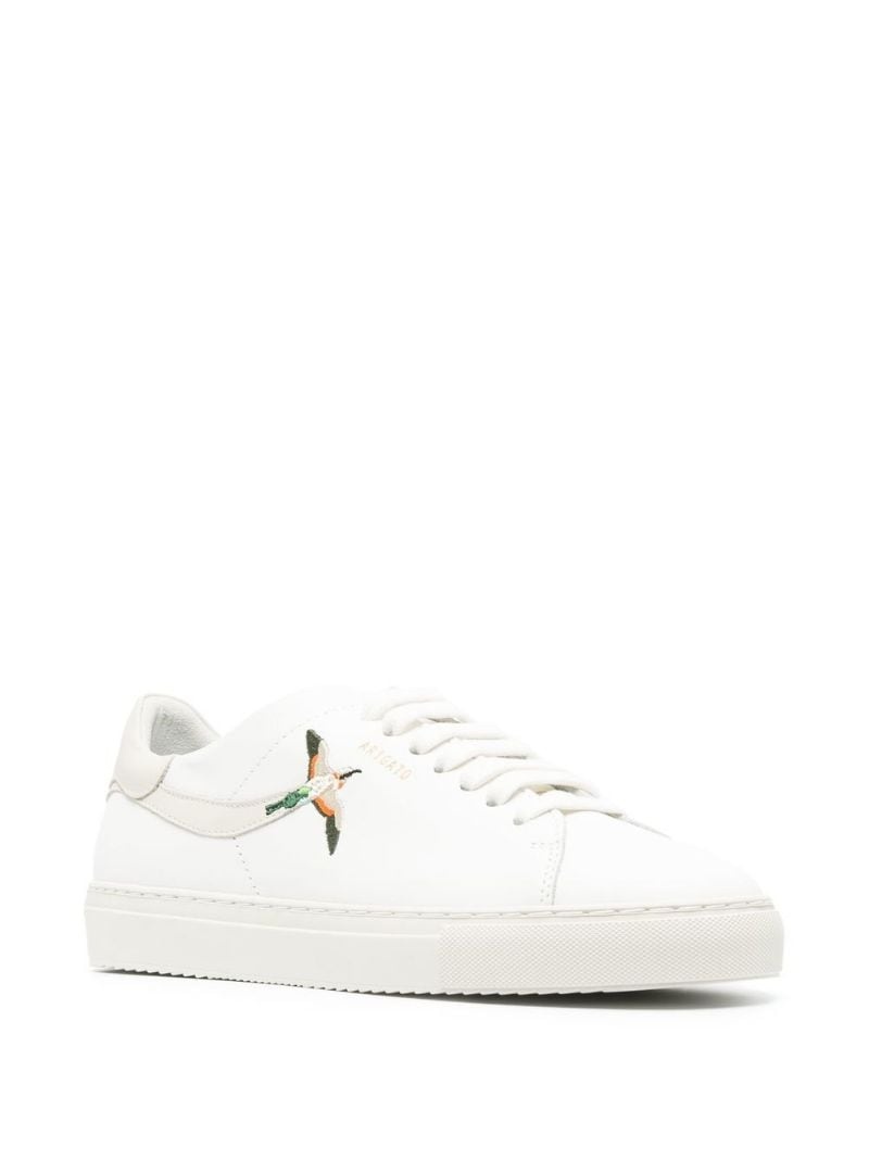 Clean embroidered lace-up sneakers - 2