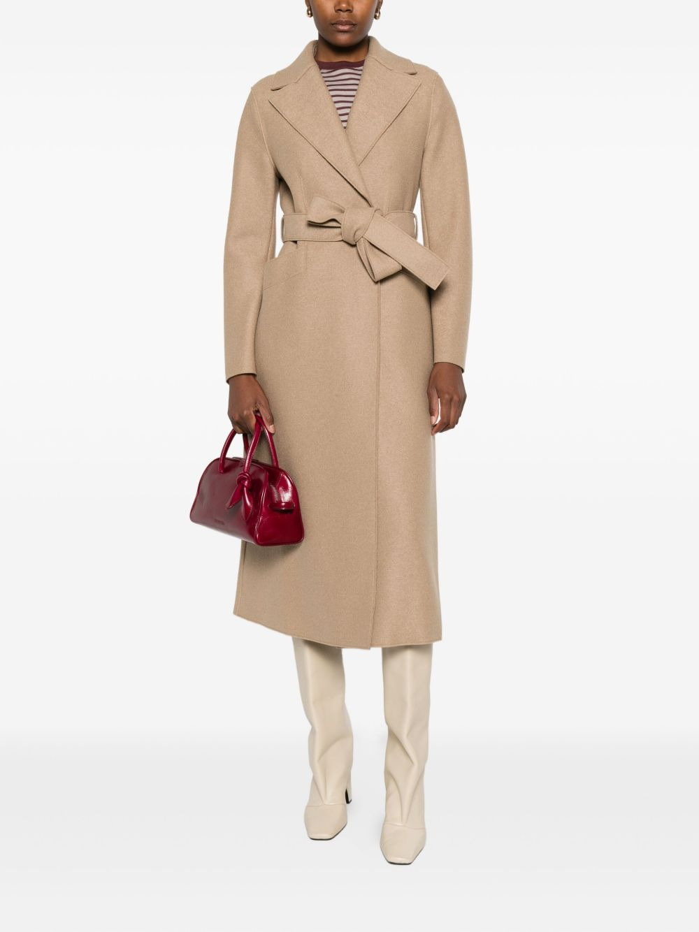 belted-wool coat - 2