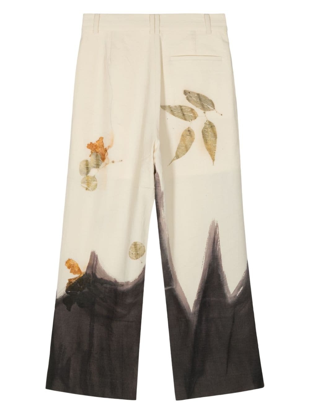 natural-dye straight-leg trousers - 2