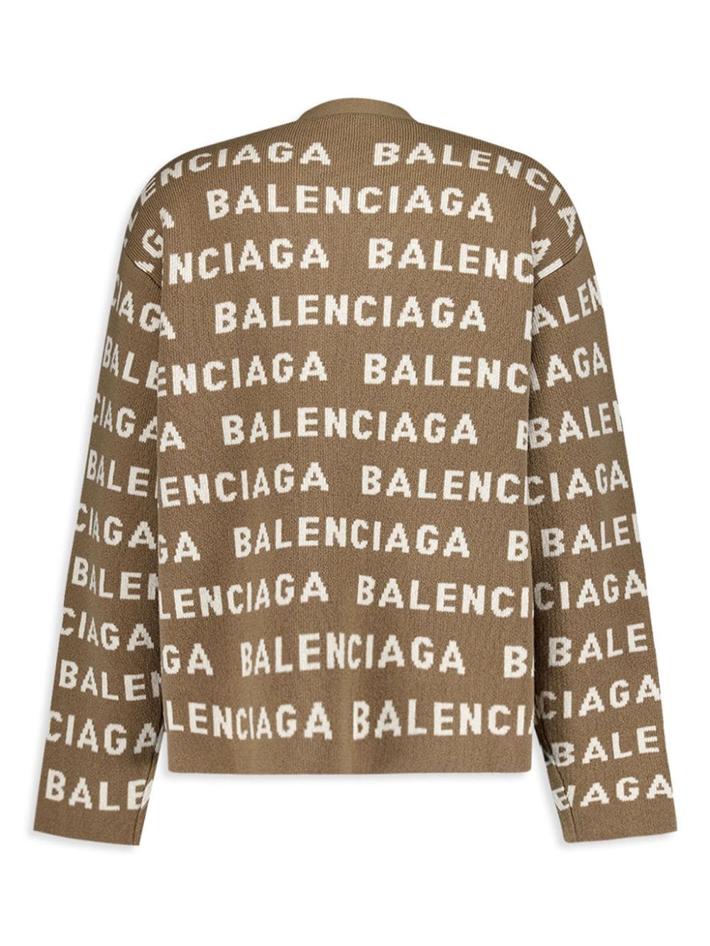 logo-intarsia V-neck cardigan - 2