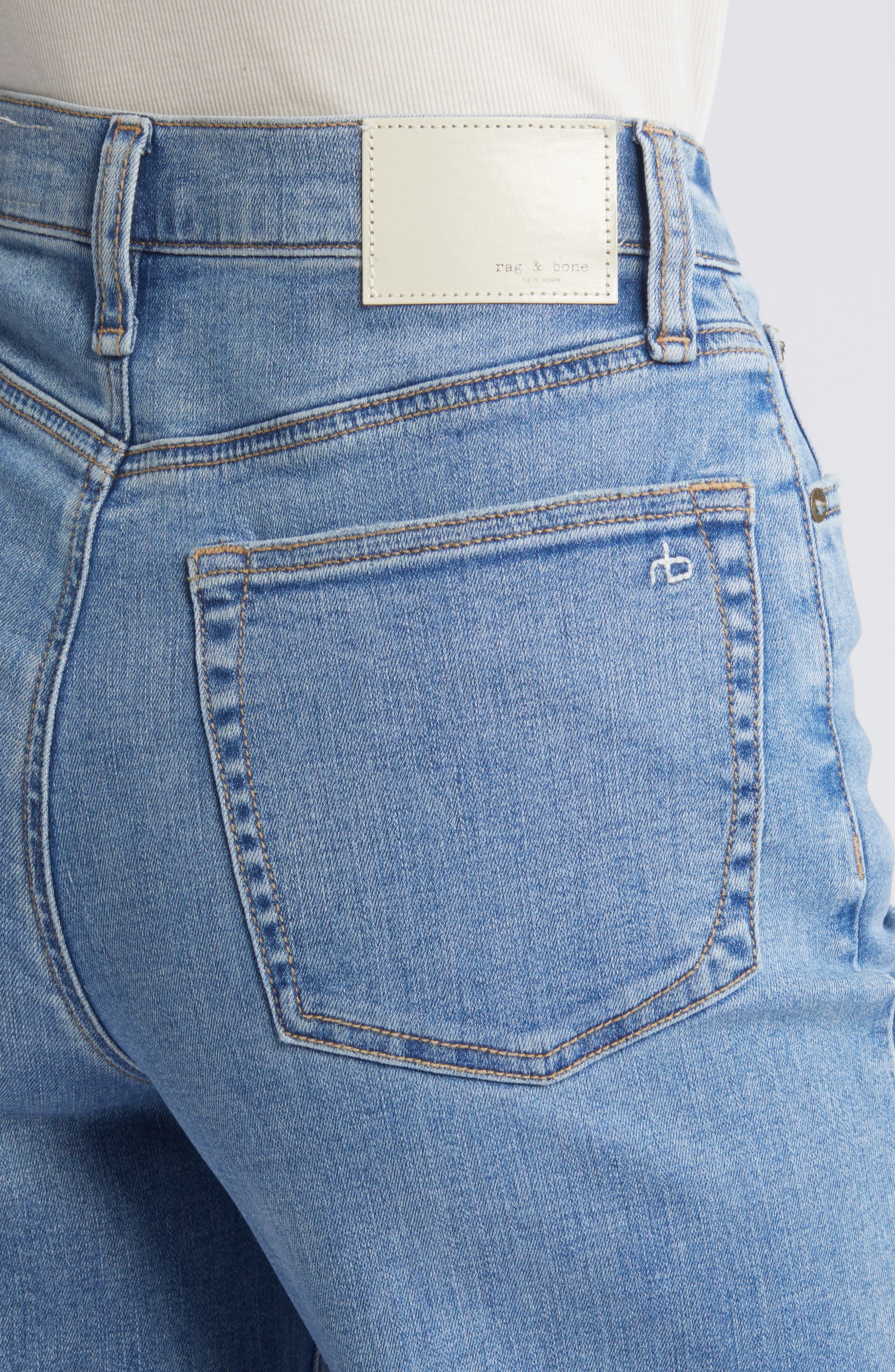 Flexi Sofie Raw Hem High Waist Wide Leg Jeans - 4