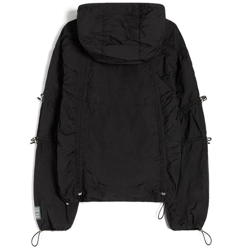 REESE COOPER® Cinched Nylon Hooded Jacket 'Black' outlook