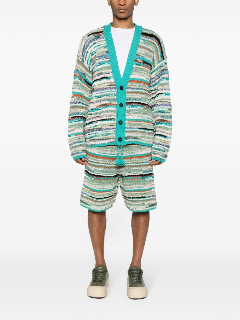 Madurai striped cardigan - 2