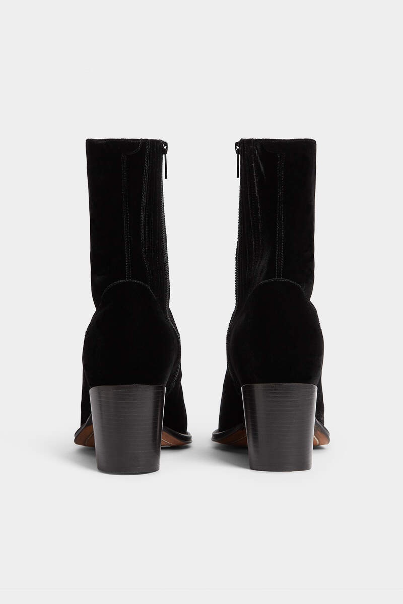 CITY NIGHTS VISCOSE HEELED BOOTS - 3