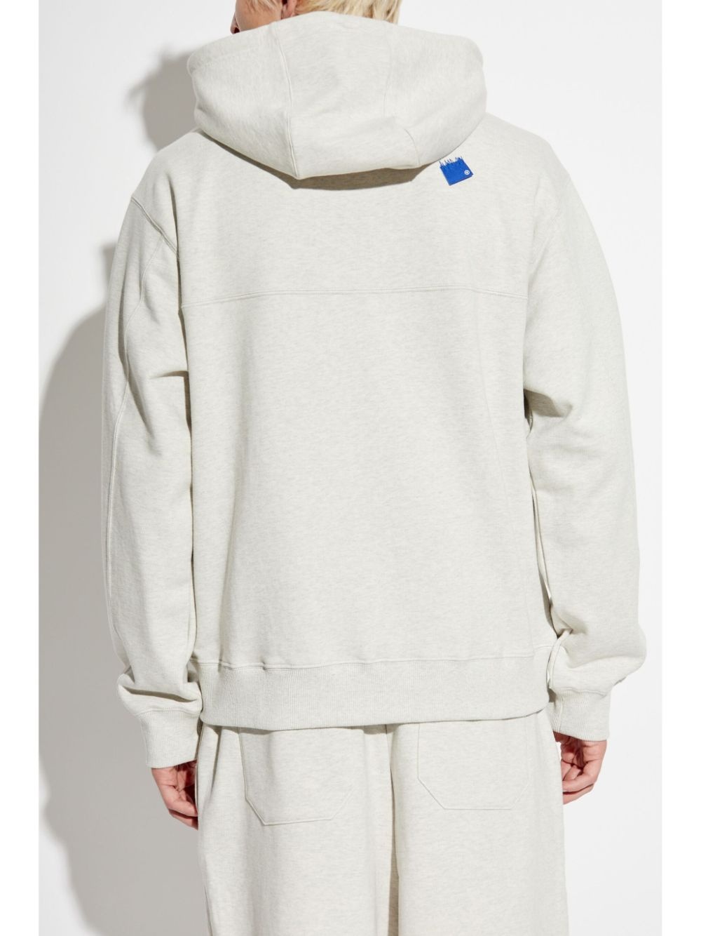 logo-patch cotton hoodie - 6