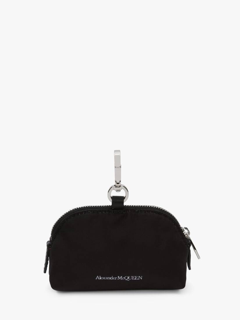 Mcqueen Graffiti Small Zip Pouch in Black/white - 3