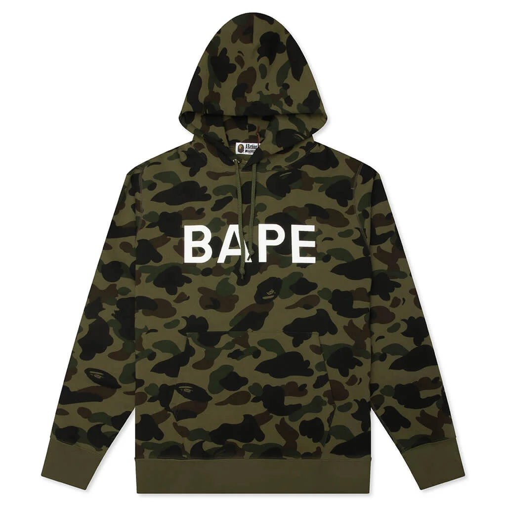 1ST CAMO BAPE PULLOVER HOODIE - GREEN - 1