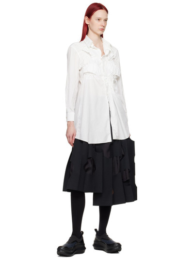 Comme Des Garçons Black Cutout Midi Skirt outlook