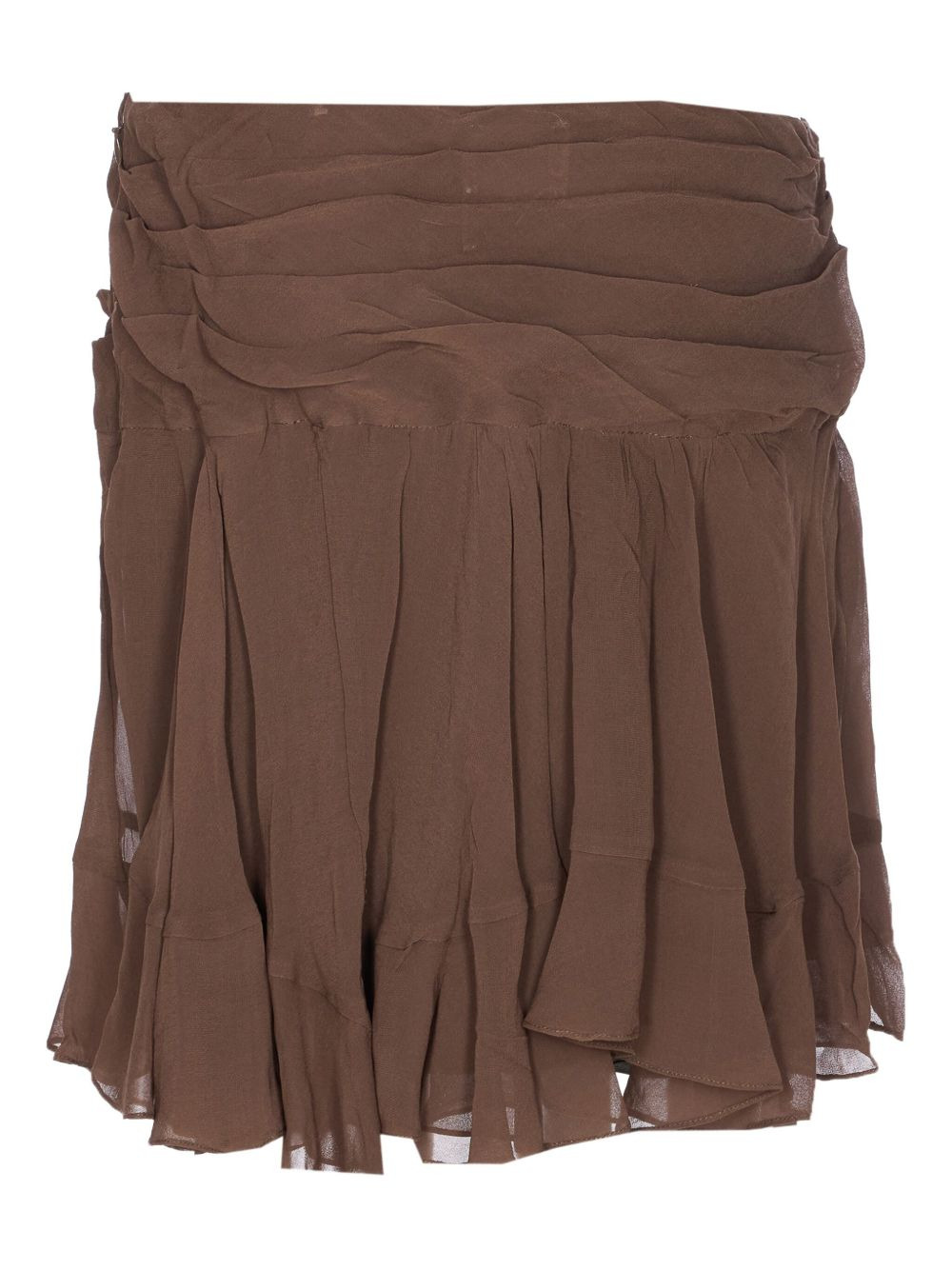 flounced asymmetric mini skirt - 3