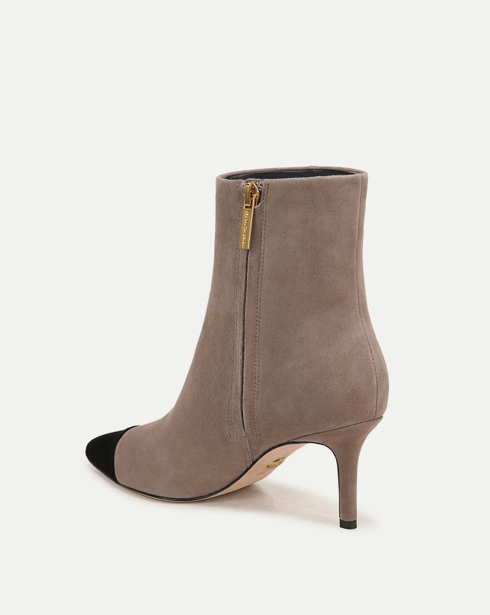 LISA CAP-TOE MID-HEEL BOOTIE - 4