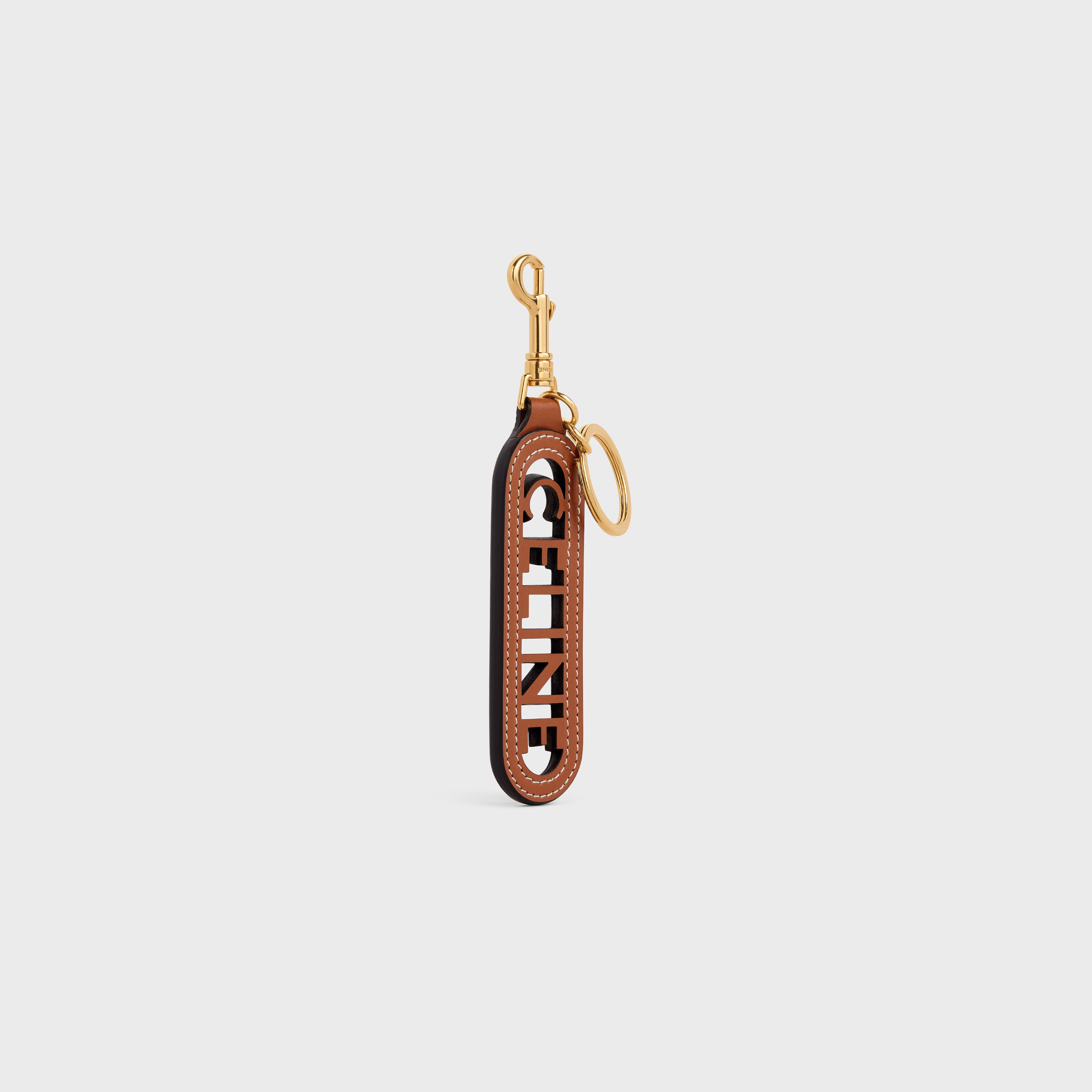 PERFORATED CELINE KEYRING CHARM IN SMOOTH CALFSKIN - 2