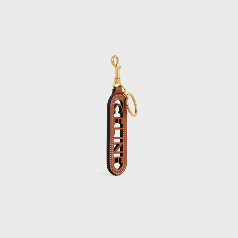 CELINE PERFORATED CELINE KEYRING CHARM IN SMOOTH CALFSKIN outlook