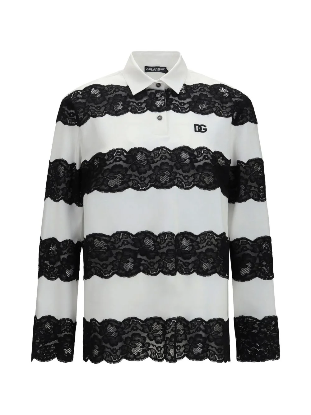striped polo shirt - 1