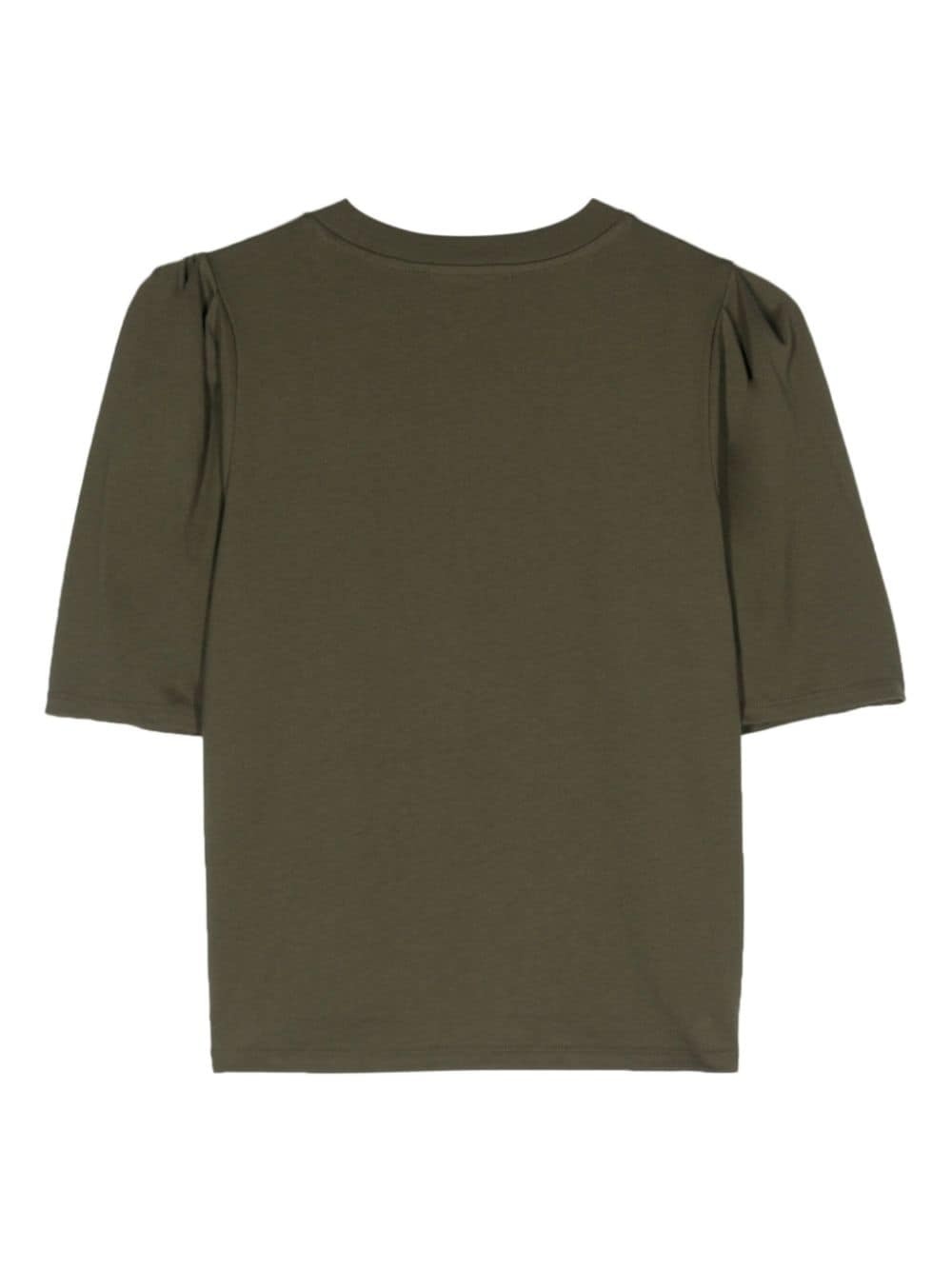 pleat-detail cotton T-shirt - 2