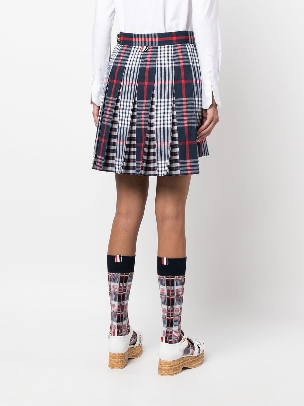 pleated asymmetrical skirt - 4
