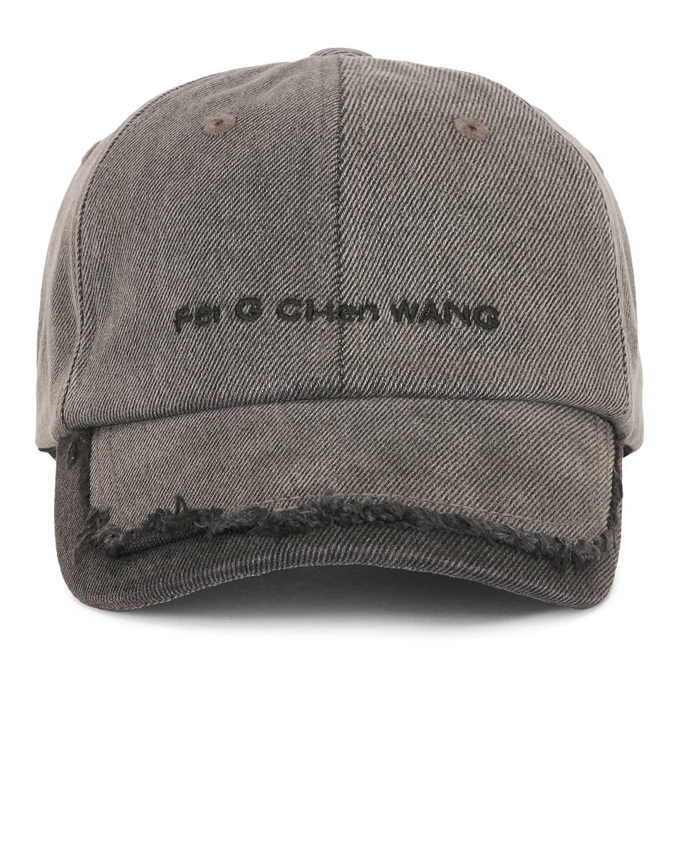 Denim Spliced Baseball Cap - 1