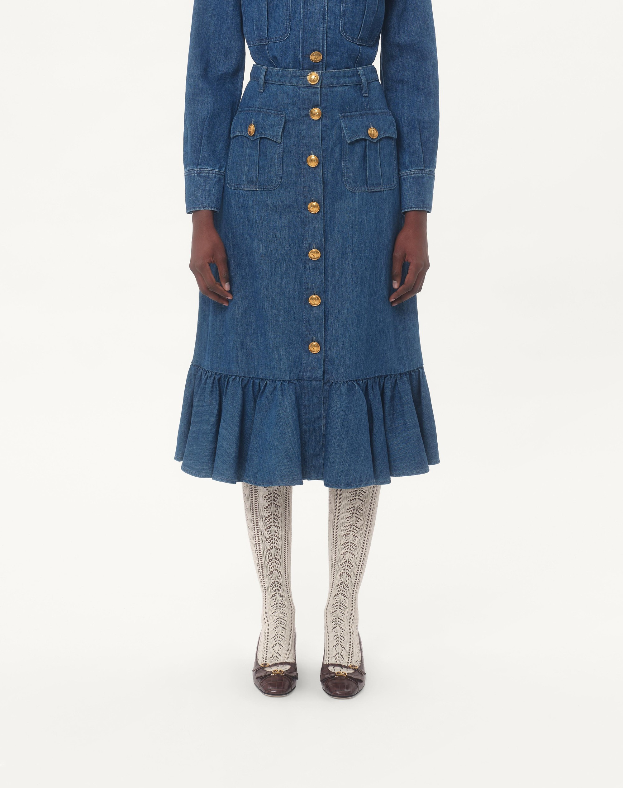 LIGHTWEIGHT DENIM SKIRT - 4