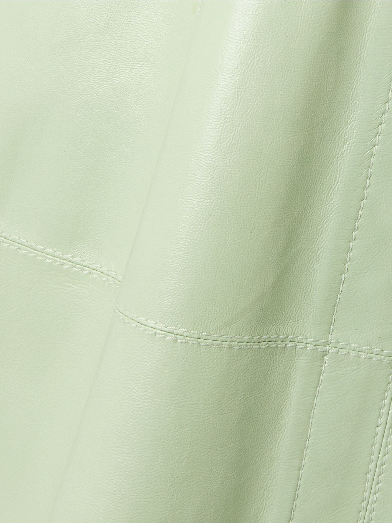 Tasseled leather maxi dress Mint - 5