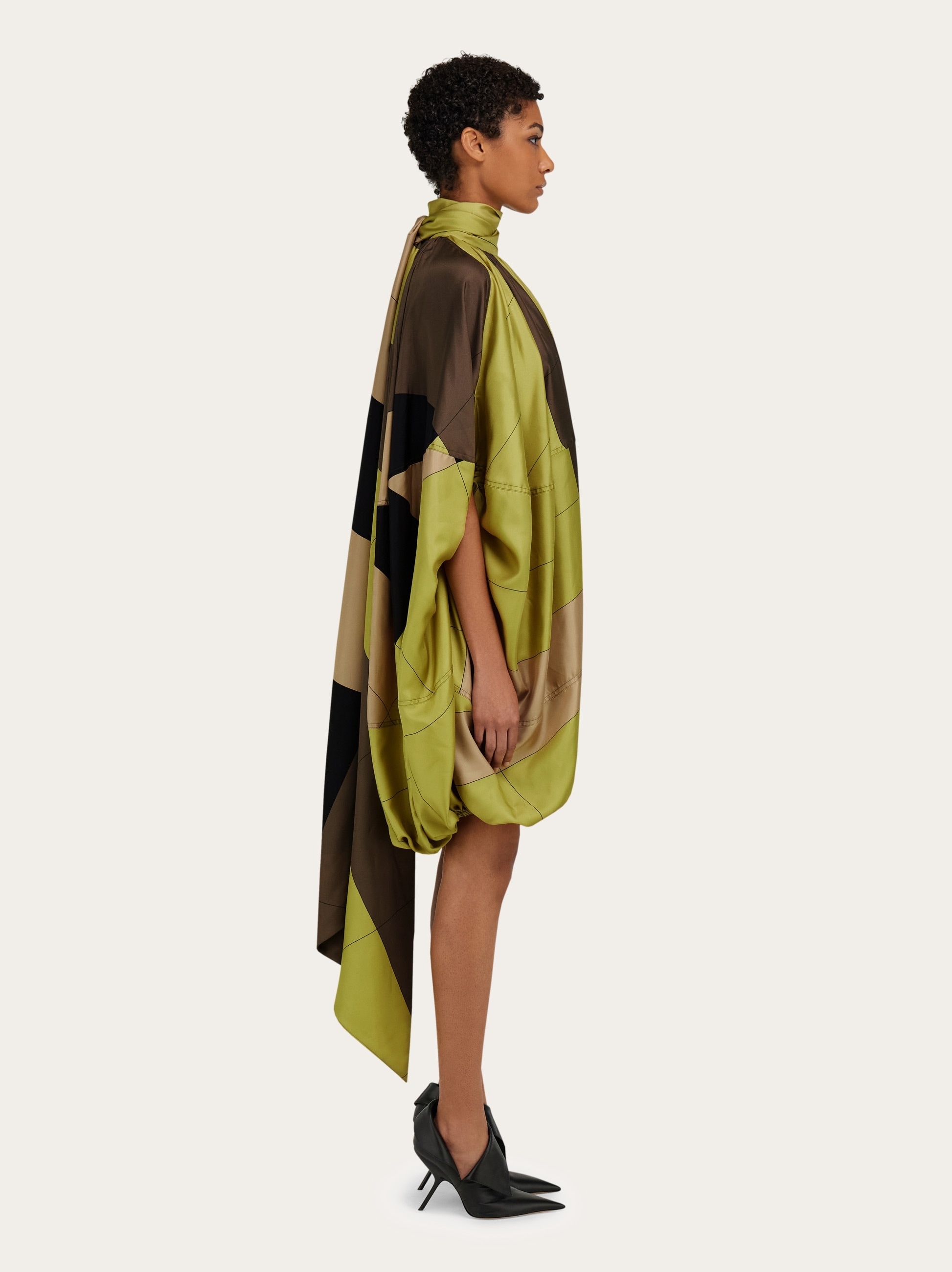 Printed silk dress - 3