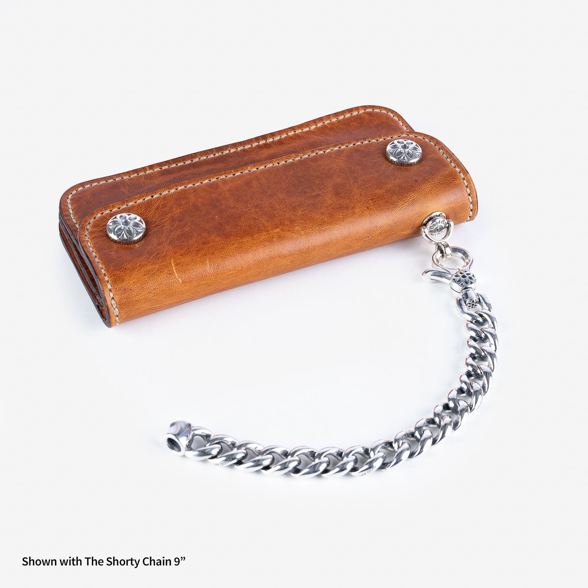 LE-ANSW-RU GOOD ART HLYWD Army/Navy Surplus Wallet w/ Sterling Silver Rosette Snaps and Rosette Prin - 12