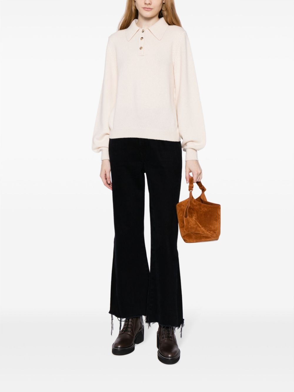 long-sleeve knitted polo shirt - 2