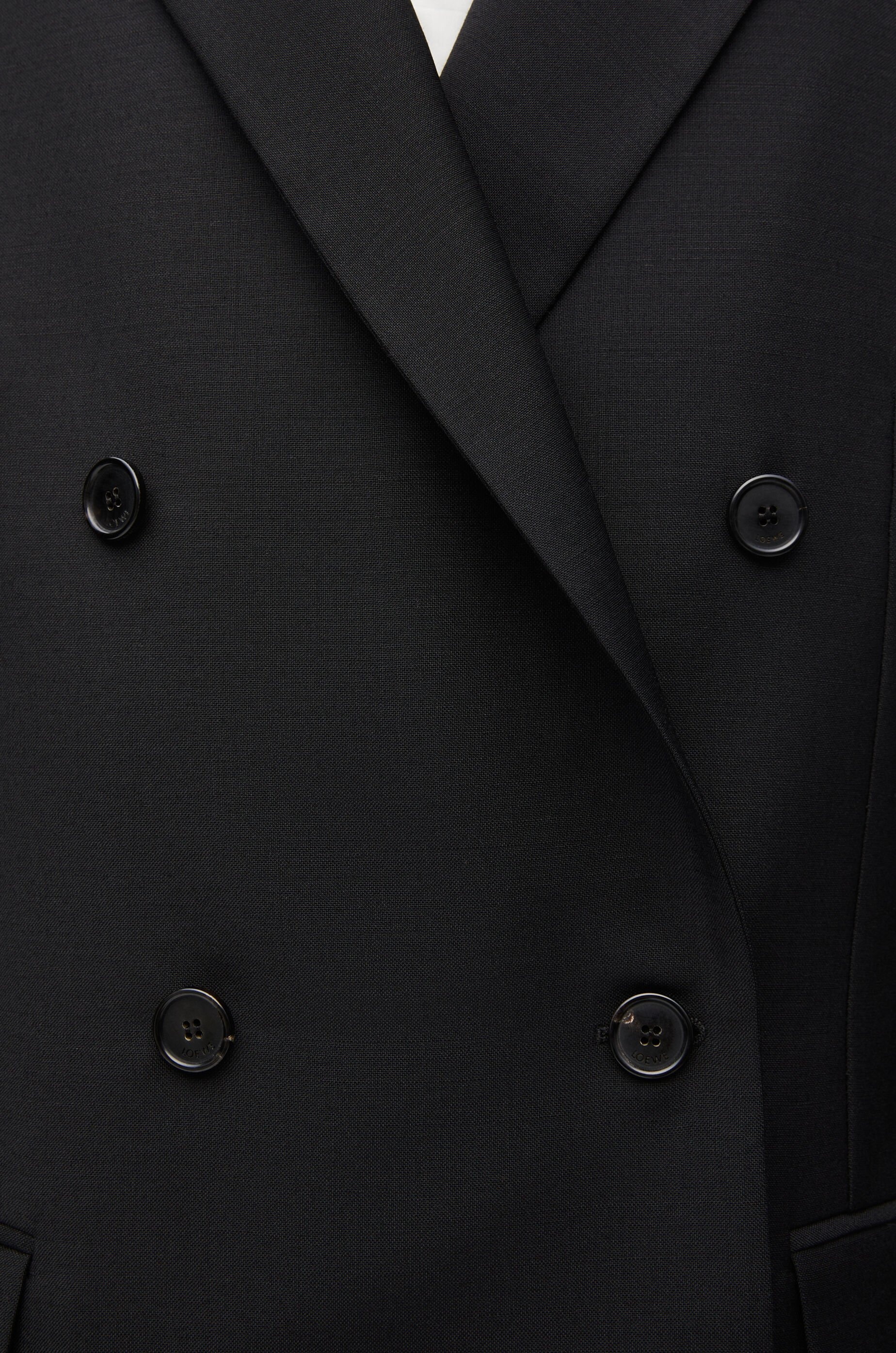 Double breasted jacket in mohair and wool - 5