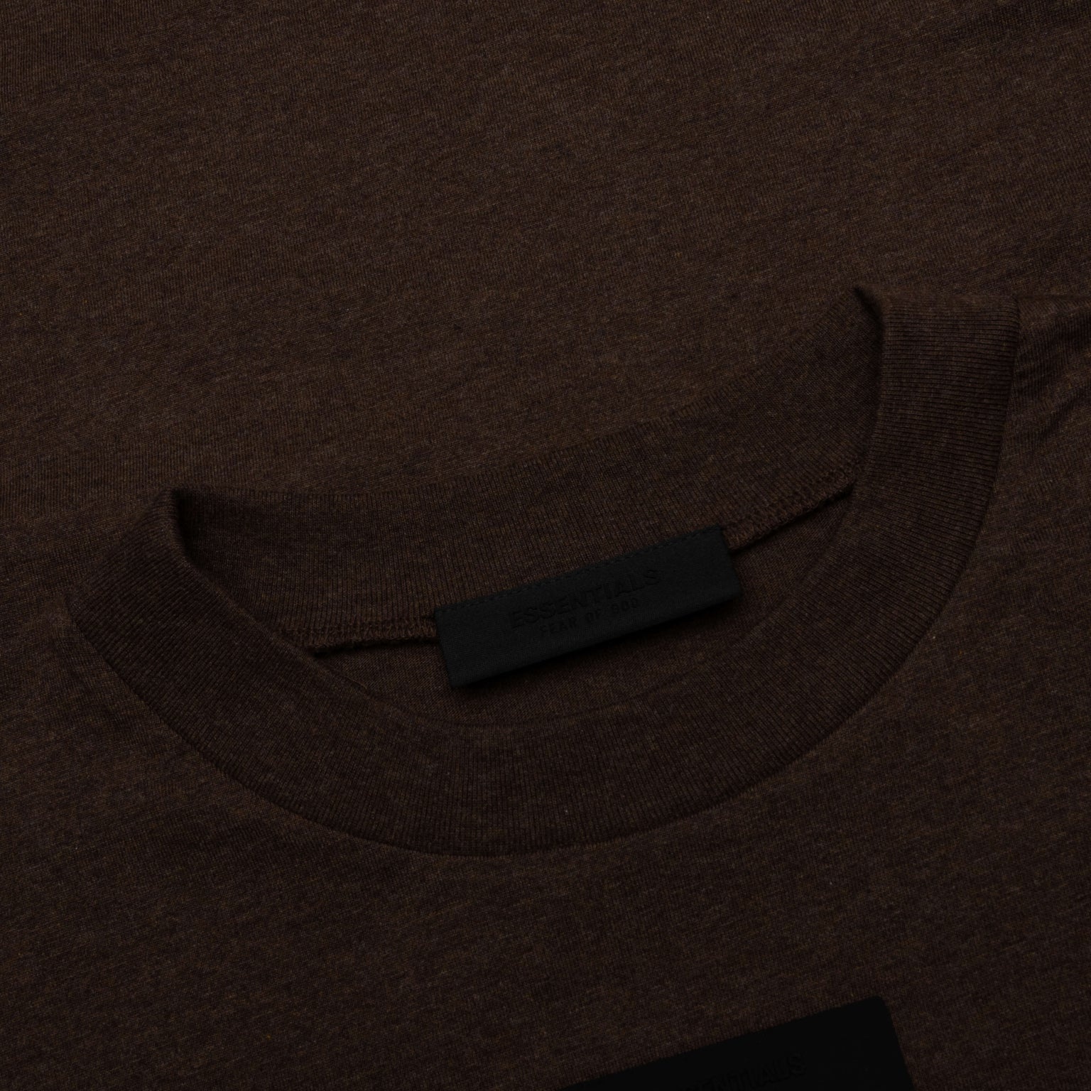 ESSENTIALS L/S TEE - HEATHER WOOD - 4