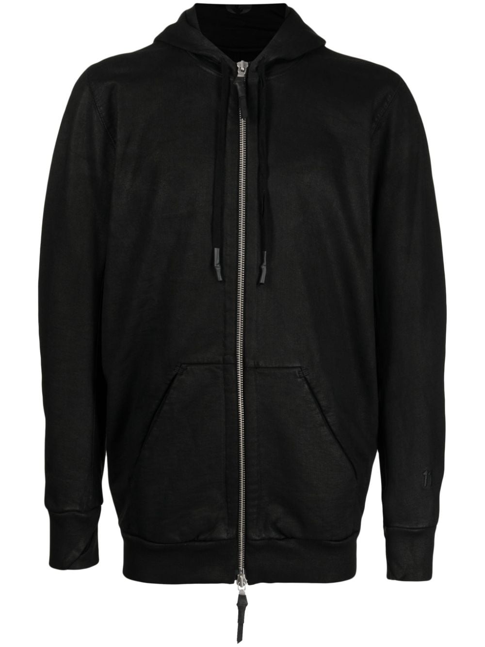 faded-effect cotton hoodie - 1