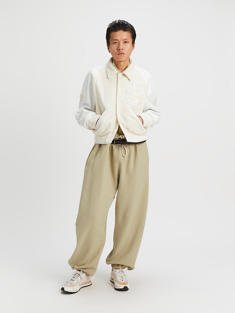 MAGLIANO Magliano | Antifa Varsity Bomber Jacket White outlook