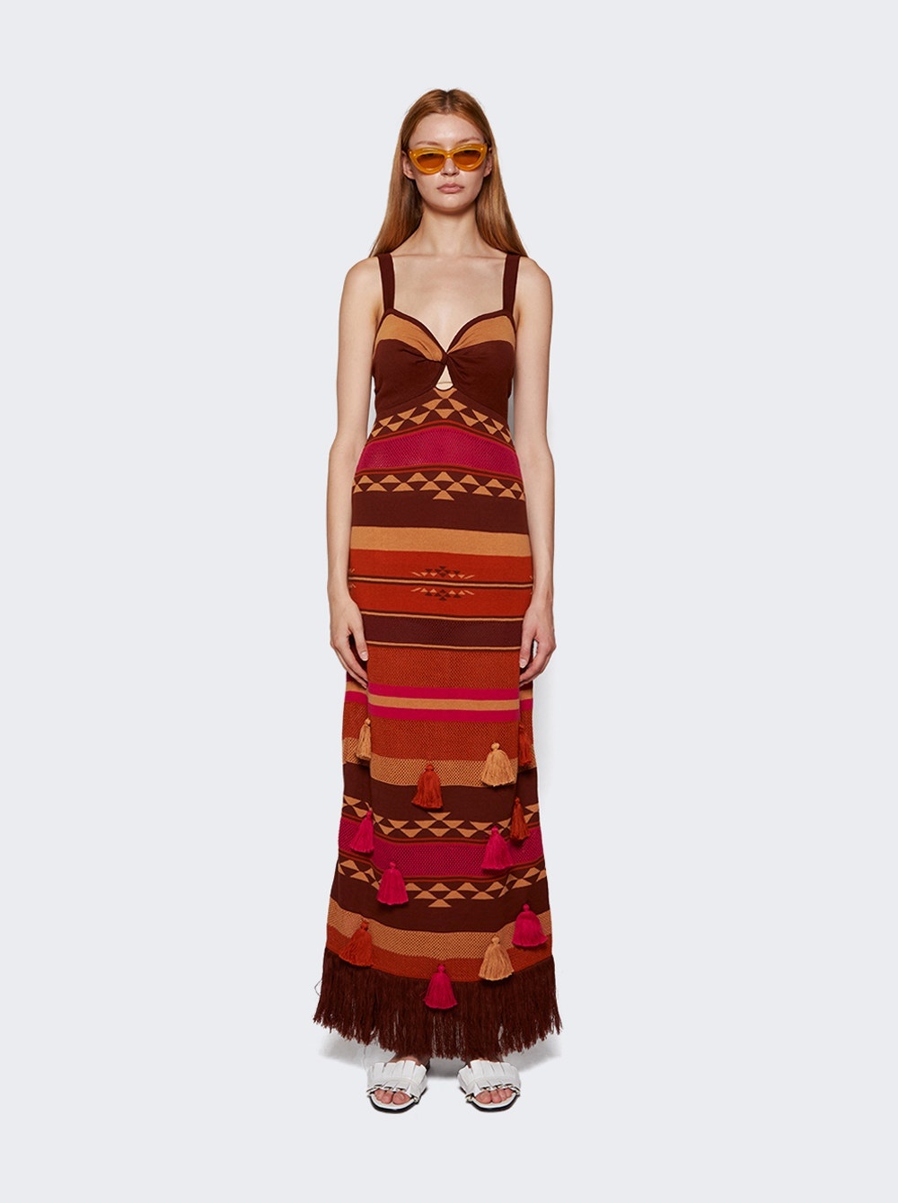 Bedouin Under the Tropics Dress Red and Orange - 3