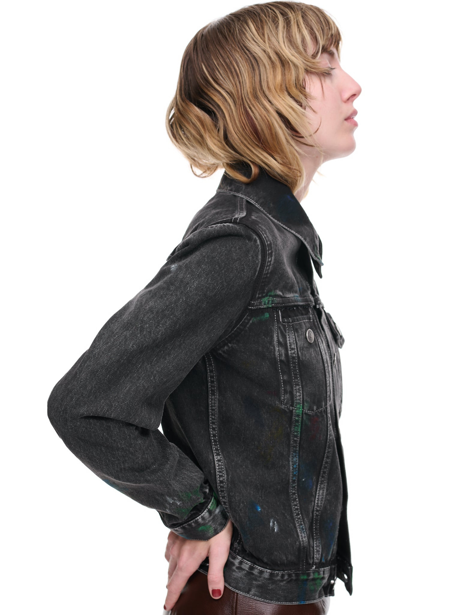 Painted Denim Jacket - 5
