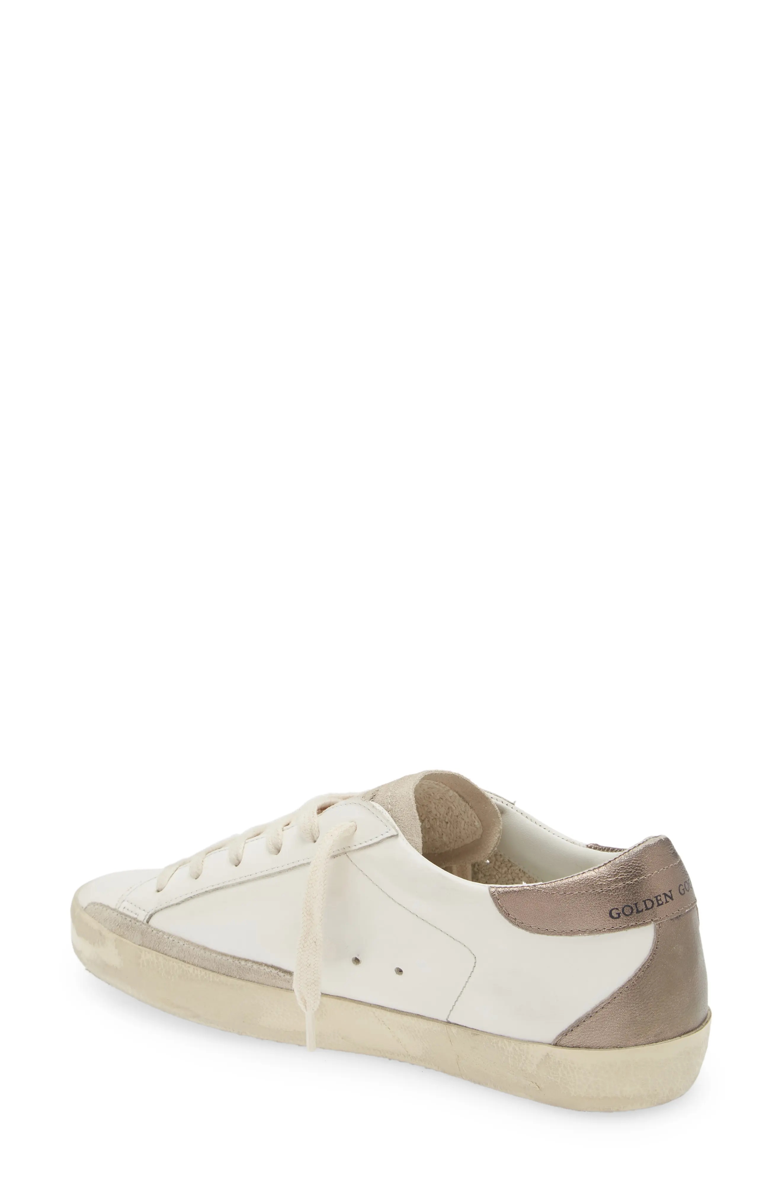 Super-Star Sneaker in White/Silver - 2