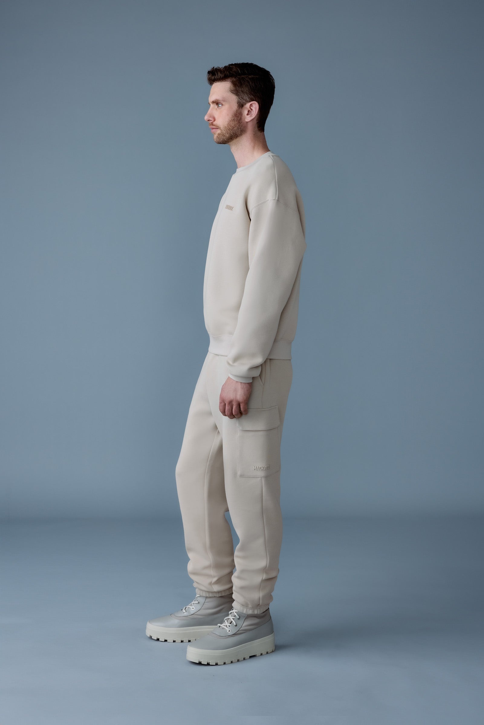 MARVIN-R Double face jersey cargo sweatpants - 3